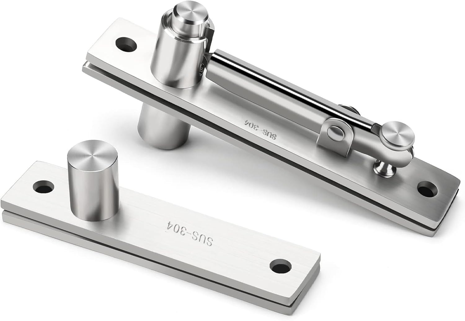 WYJREES Door Pivot Hinges, Heavy Duty Pivot Hinge with 360 Degree Rotation for Wood Door, Stainless Steel Invisible Pivot Door Hardware for Bookshelf, Rotary Center Hung Pivot Hinges for Secret Door image number 4