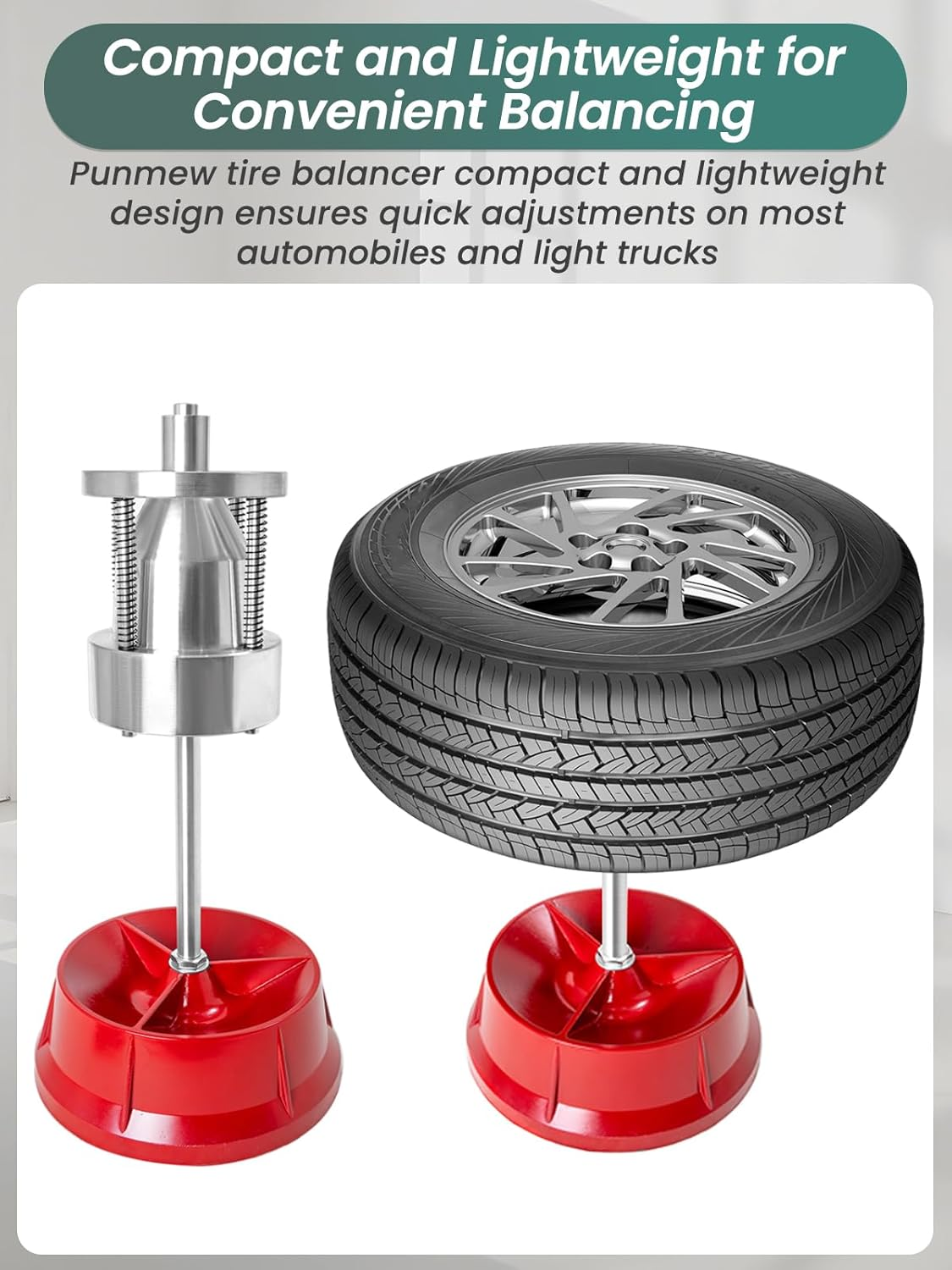 Punmew Tire Balancer Portable Bubble Wheel Balancer Tire Changer with Bubble Level for Car Light Truck Wheel Balancing