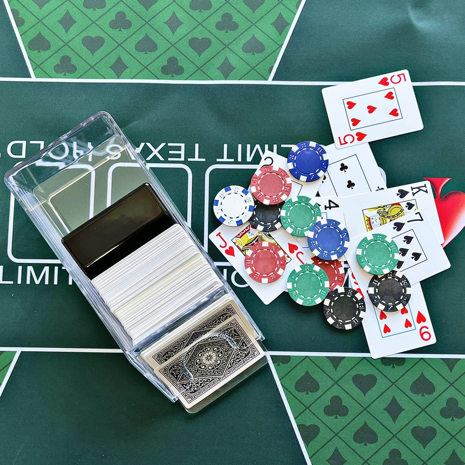 SEETOOOGAMES 4 Deck Clear Blackjack Dealing Shoe image number 5