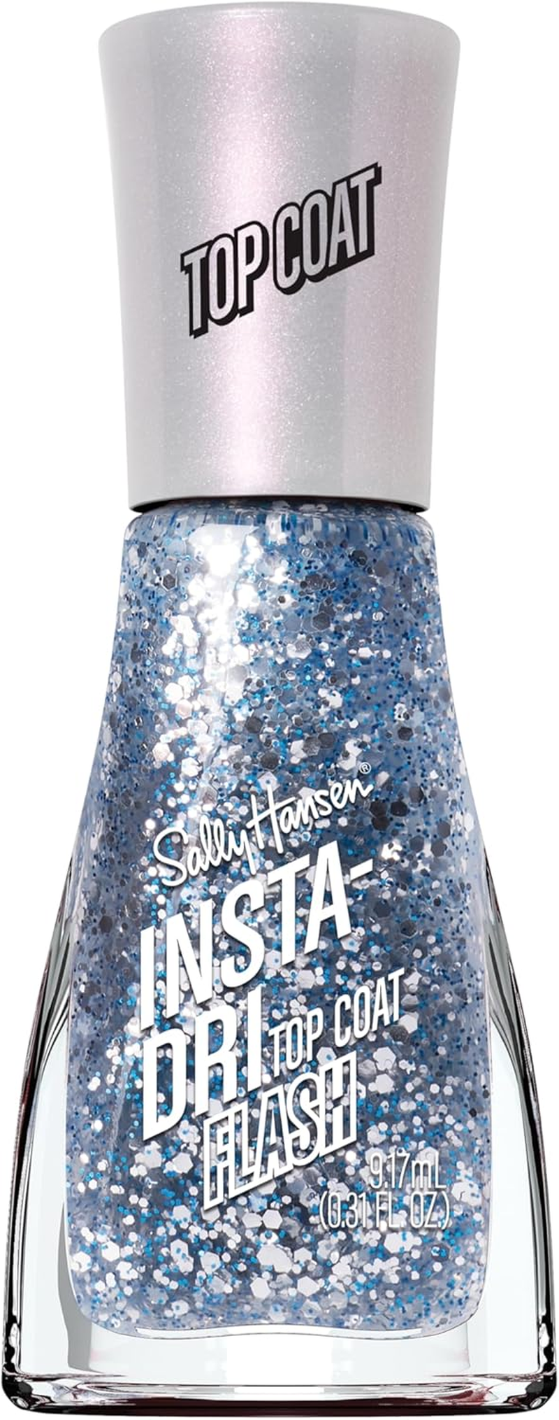 Sally Hansen Insta-Dri, Flash Top Coats, Quick Dry, Long Lasting, Sheer, Shimmery Blue Nail Polish image number 1