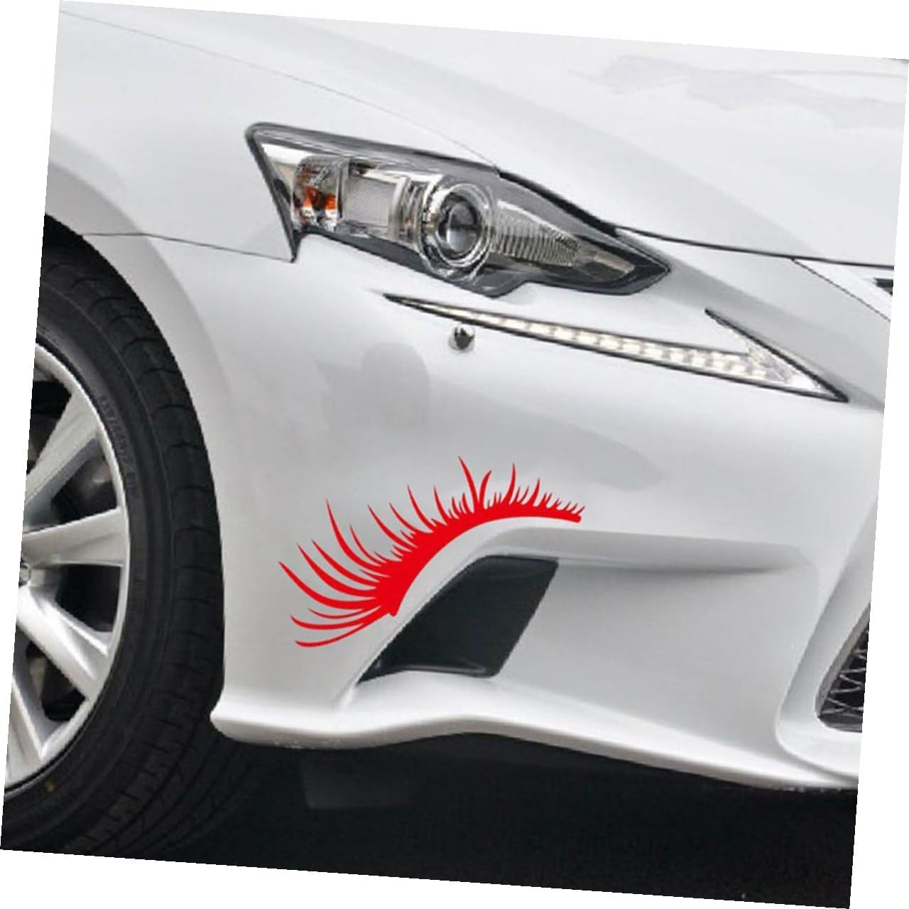 MAGICLULU 4 Pairs Car Eyelash Headlight Decals Auto Exterior Decor Multi-Color Pet Stickers Vehicle Styling for Cars Trucks Bikes image number 3