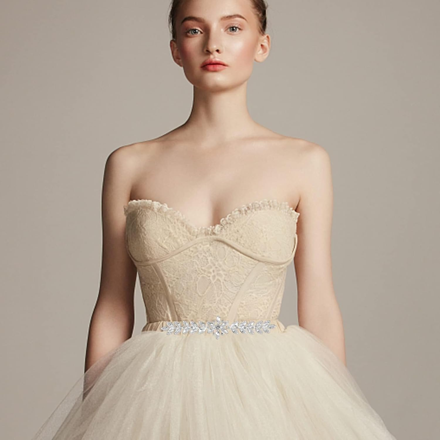 8 Pieces Crystal Rhinestone Appliques Silver Rhinestone Iron on Patch Hot Fix Applique for Bridal Wedding Dress Clothes Sash Crystal Belt DIY Sewing Appliques for Shoes image number 5