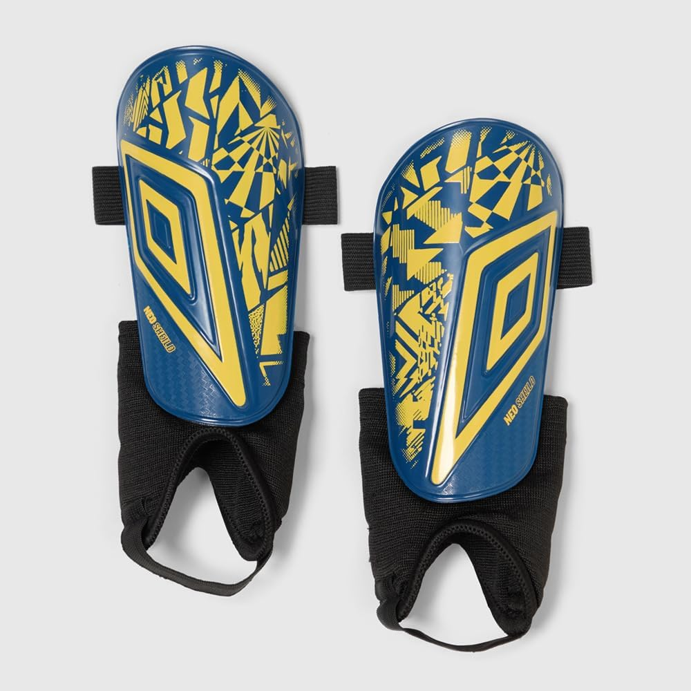UMBRO NEO S/Guard W/Sock Jnr_S_Poseidon / Blazing Yellow/Black image number 1