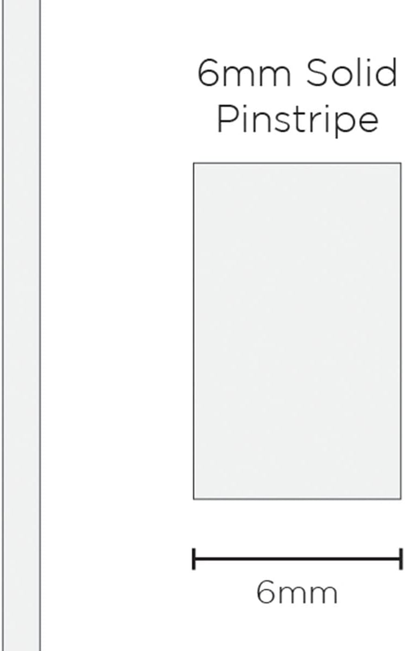 SAAS 6Mm Pinstripe, Solid White (10M) - 1202
