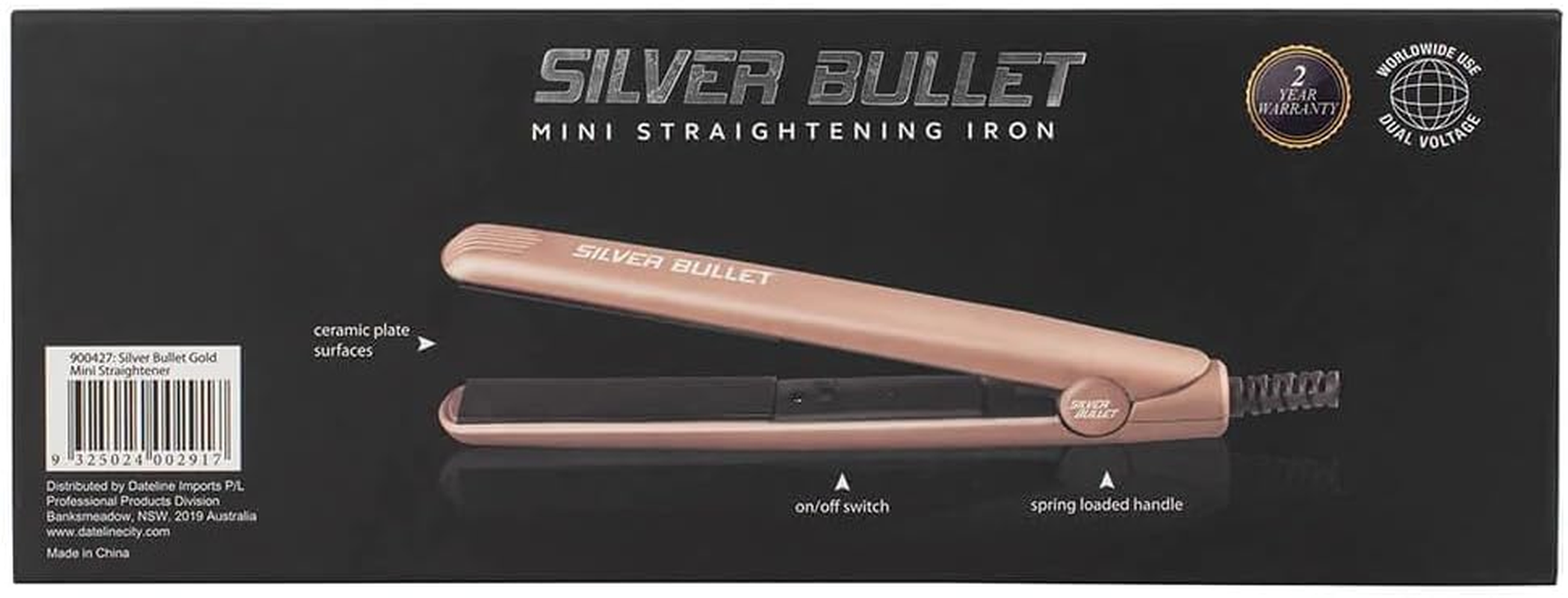 Silver Bullet Mini Straightening Iron, Pink image number 1