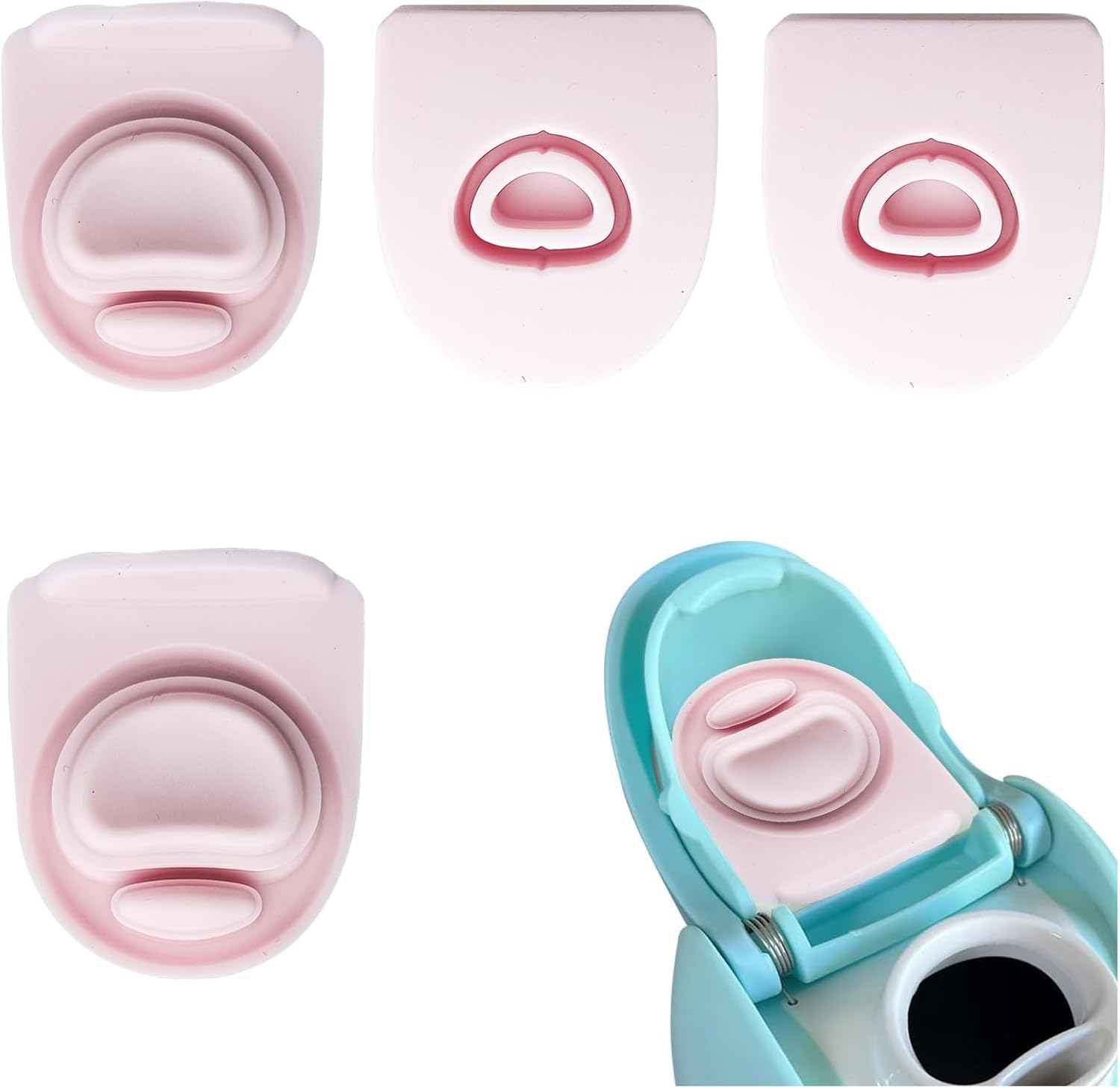 4 Pcs Silicone Stopper for Owala Water Bottle, Water Bottle Top Lid Replacement Parts for Owala,Replacement Accessories Bpa-Free (Mint)