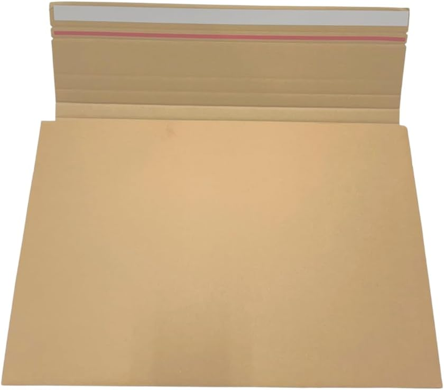 OZPACK Book Wrap Box &ndash; Self-Seal Corrugated Cardboard Mailers Adjustable Depth Postal Boxes for Textbooks & Small Products Fast-Fold Book Wrap for Secure Shipping&ndash;Cardboard Box Size 455 X 325 X 60Mm image number 3