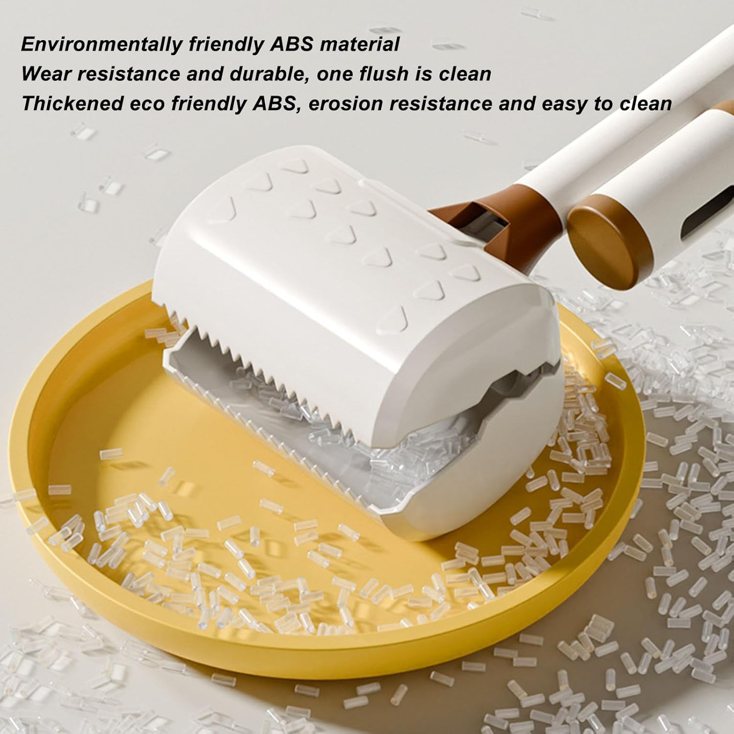 Pet Pooper Scooper, Lightweight and Convenient Dog Pooper Shovel with Ergonomic Handle, Strong Bite, External Garbage Bag Storage Box, ABS Material, 4.5X13.0In (White) - White image number 1