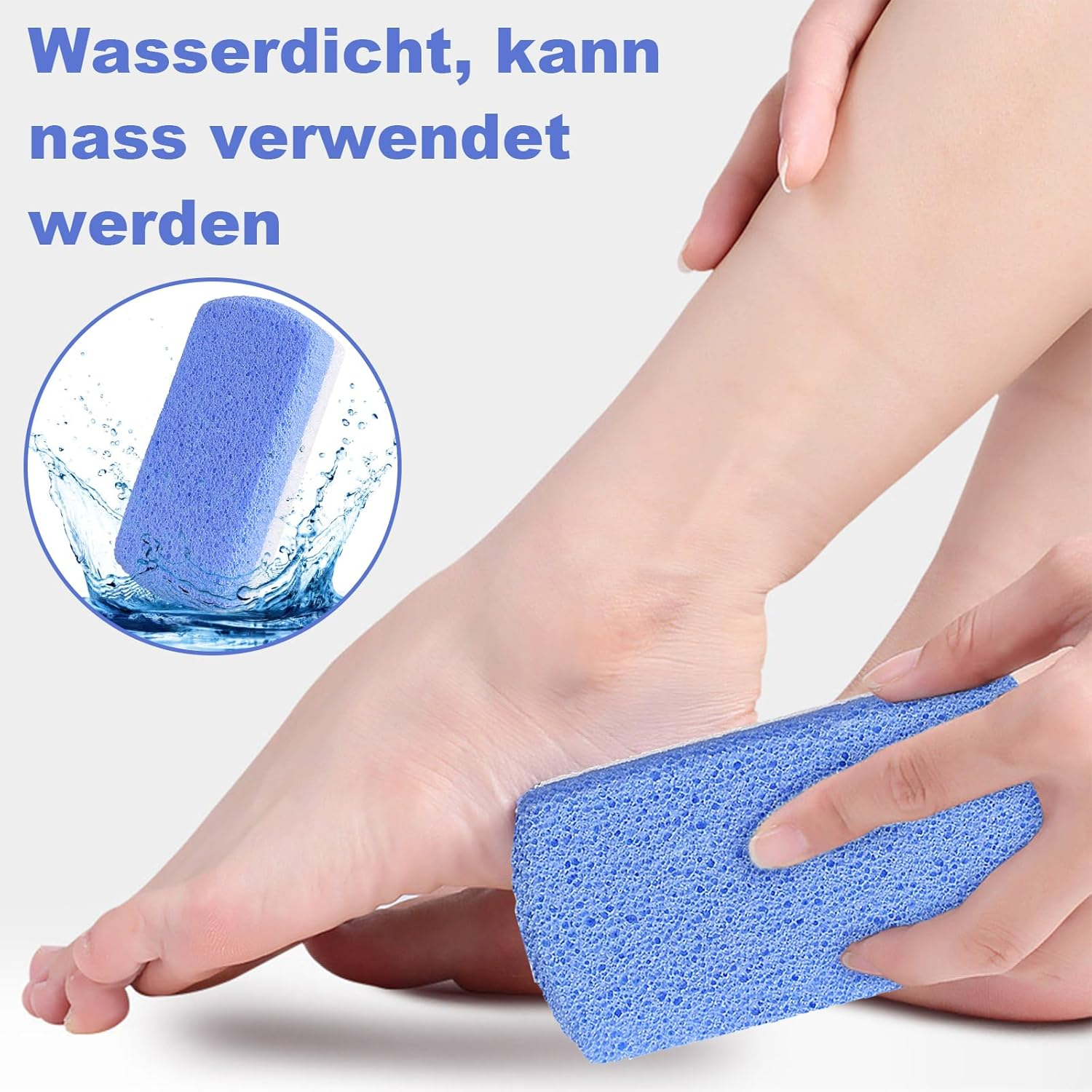 VEGCOO Pack of 4 Pumice Stone Foot Care, Double Sided Pumice Stone, Double Sided Foot Pumice Stones for Feet, Grinding Stones for Removing Dead Skin, Callus, Cuticles