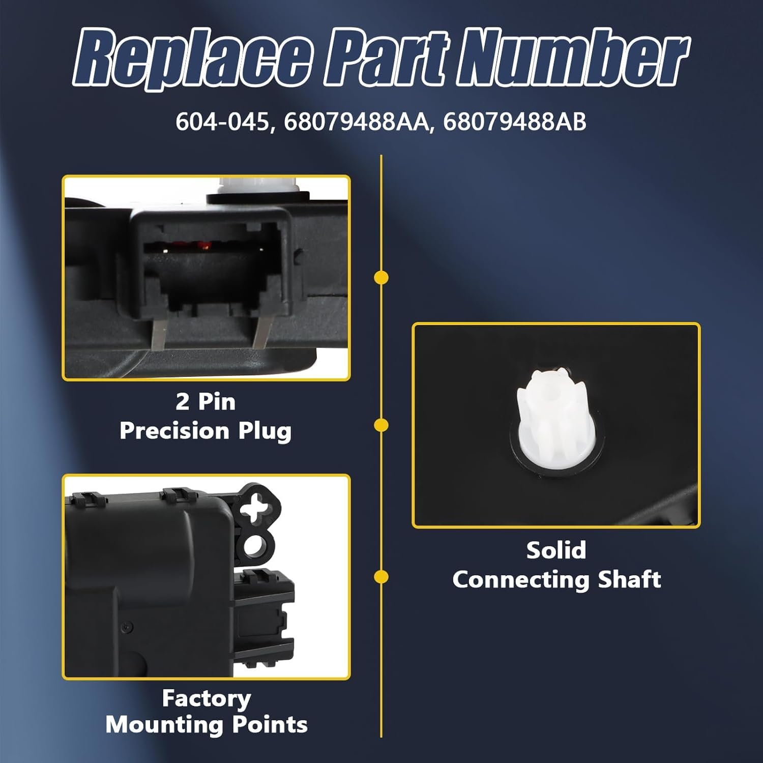 HIMARKLIF HVAC Heater Blend Door Actuator with Gear Compatible with Jeep Grand Cherokee &Dodge Durango 2011-2013 Replaces# 68079488AA 68079488AB 604-045 image number 6