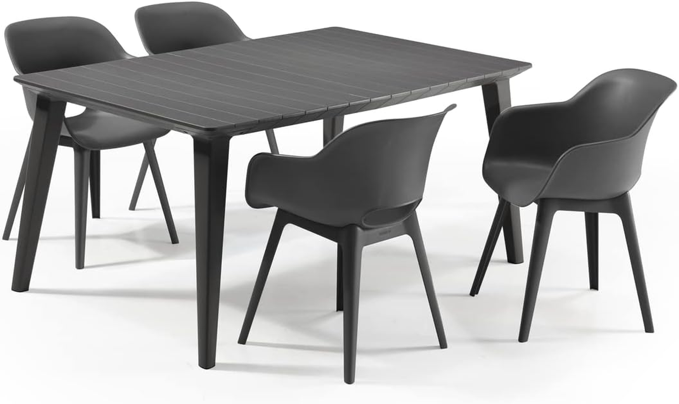 Keter Akola Cup Chair, Graphite (Pack of 2)