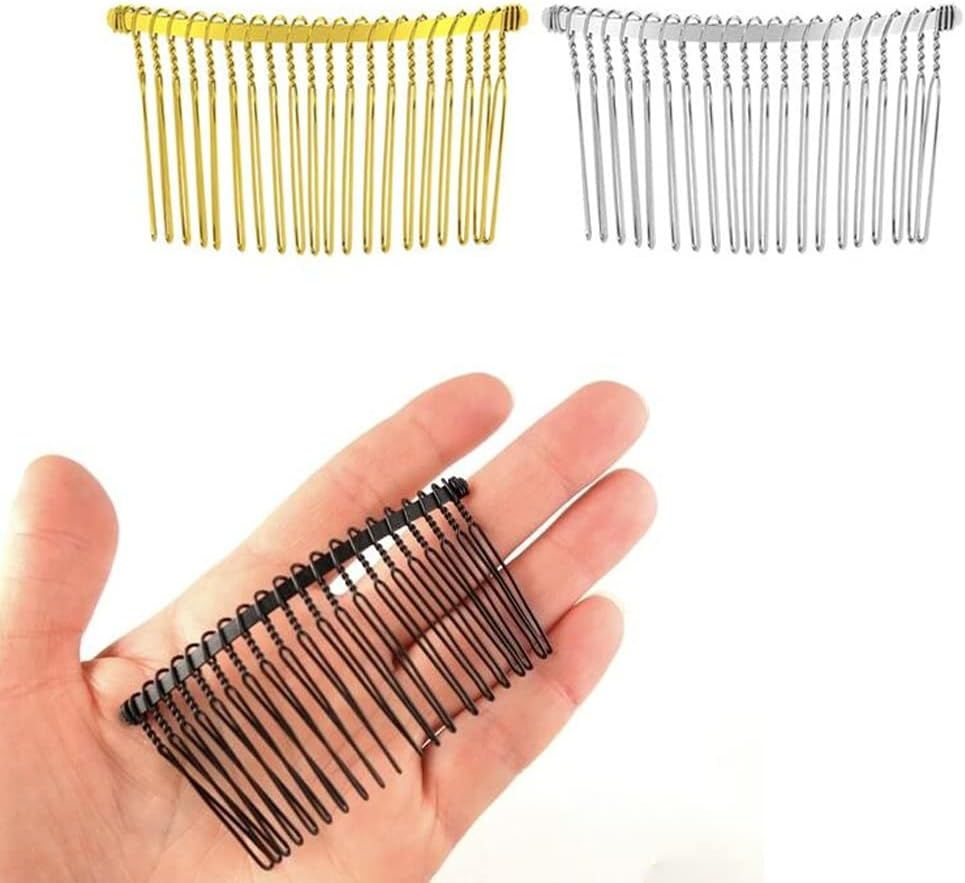 Hair Clip Comb, Metal Comb Clip, Hair Comb, Veil Comb, Hair Comb Metal Hair Comb Metal Hair Comb (8 Pieces) image number 6