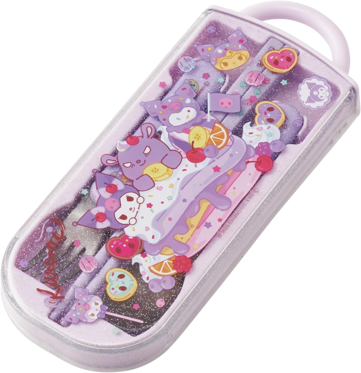 Skater TACC2-A Children'S Trio Set Chopsticks, Spoon, Fork, 6.5 Inches (16.5 Cm), Sanrio Kurumi Fancy Snacks Weets, Girls image number 3