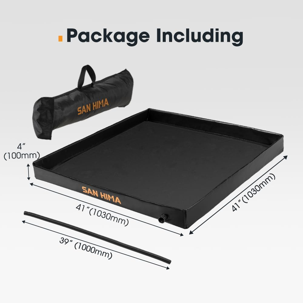 San Hima Camping Shower Tent Base with Drain Hose1.03X1.03M Portable & Foldable RV Awning Floor image number 6