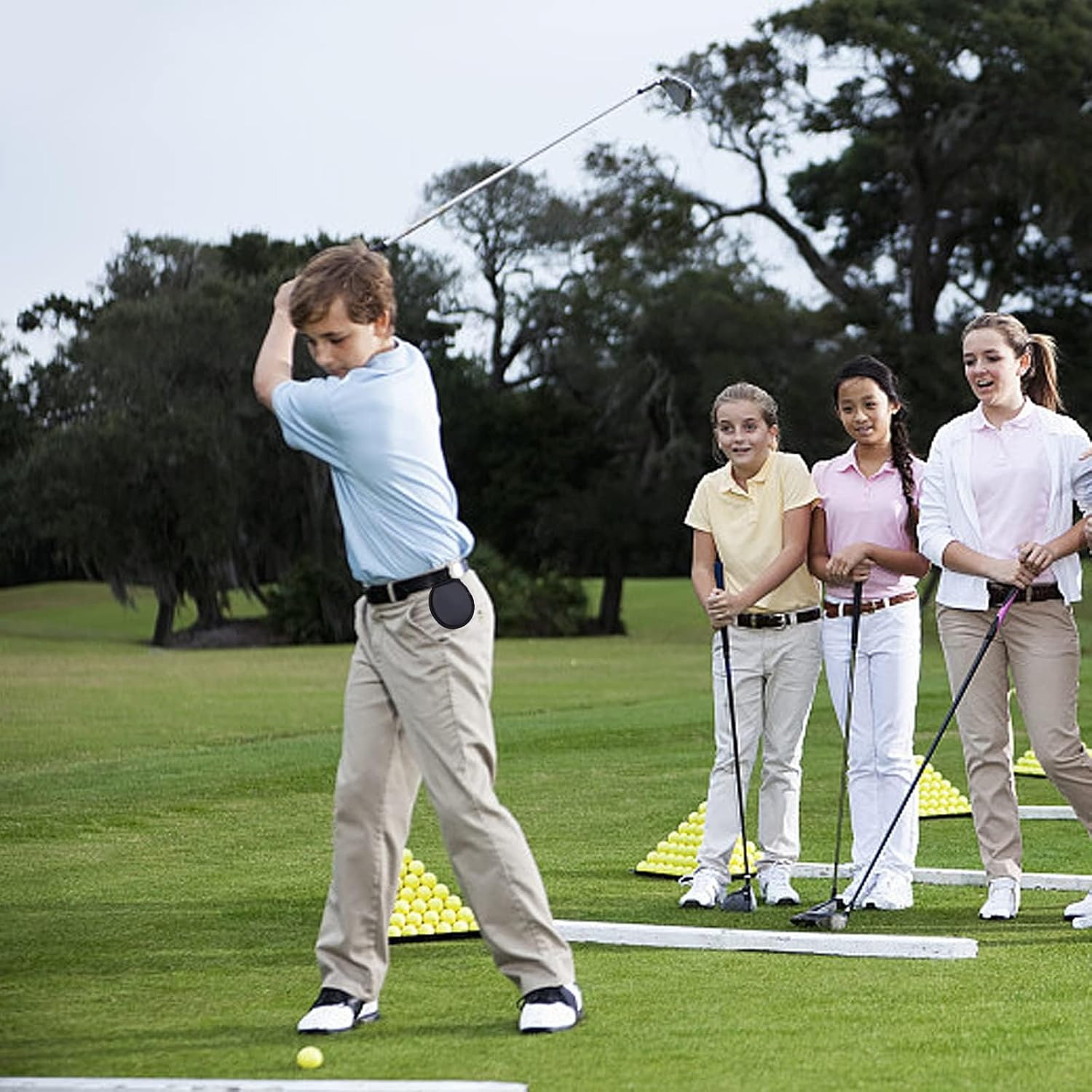 JDFHFGB Golf Ball Cleaner Pouch, 2 Pack Golf Ball Washer Pocket Pouch with Carabiner, Golf Ball Bag, Golf Accessories, Golf Gifts for Men, Mens Gifts, Fit for Golf Carts Belt Golf Bag