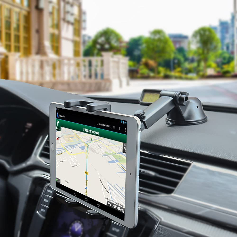 Car Dashboard Holder Tablet Mount, Woleyi Strong Suction Cup Tablet Mount for Windsheild Dash with Flexible Arm for Ipad Pro12.9 Air Mini, Iphone, Galaxy Tabs, More 4-13" Phones and Tablets image number 1