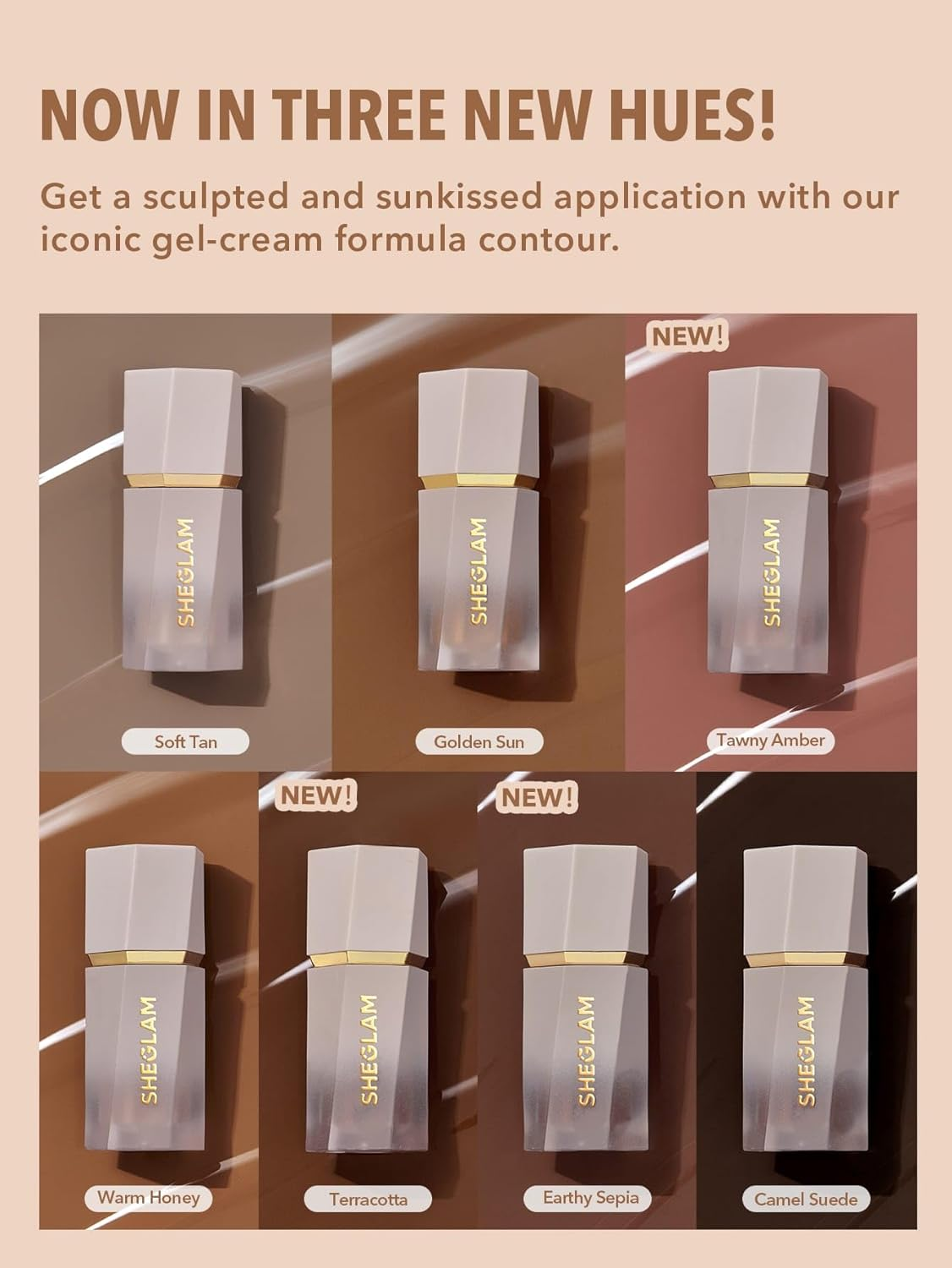 SHEGLAM Sun Sculpt Cool Toned Liquid Contour Stick Long Lasting Cream Bronzer Makeup - Golden Sun image number 1