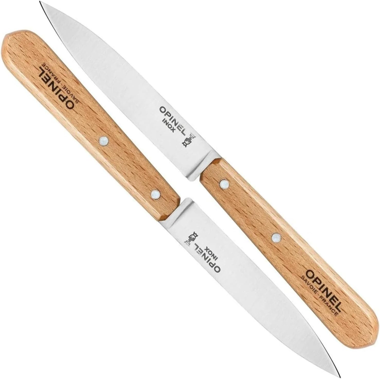 Opinel 112 Natural Varnished Handle Kitchen Paring Knife (Box of 2), 10 Cm Blade image number 5