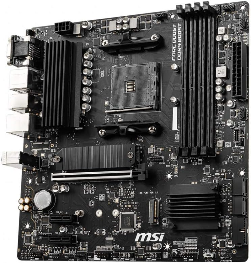 MSI B550M PRO-VDH Motherboard M-ATX - Supports AMD Ryzen 3Rd Gen Processors, AM4, DDR4 Boost (4400Mhz/Oc), 1 X Pcie 4.0/3.0 X16, 1 X M.2 Gen4 X4, 1 X M.2 Gen3 X4, Gigabit LAN image number 5