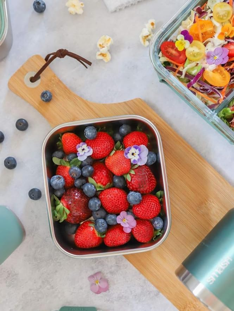 Smash Microwave Safe Stainless Steel Lunch/Meal Box, Blue image number 5