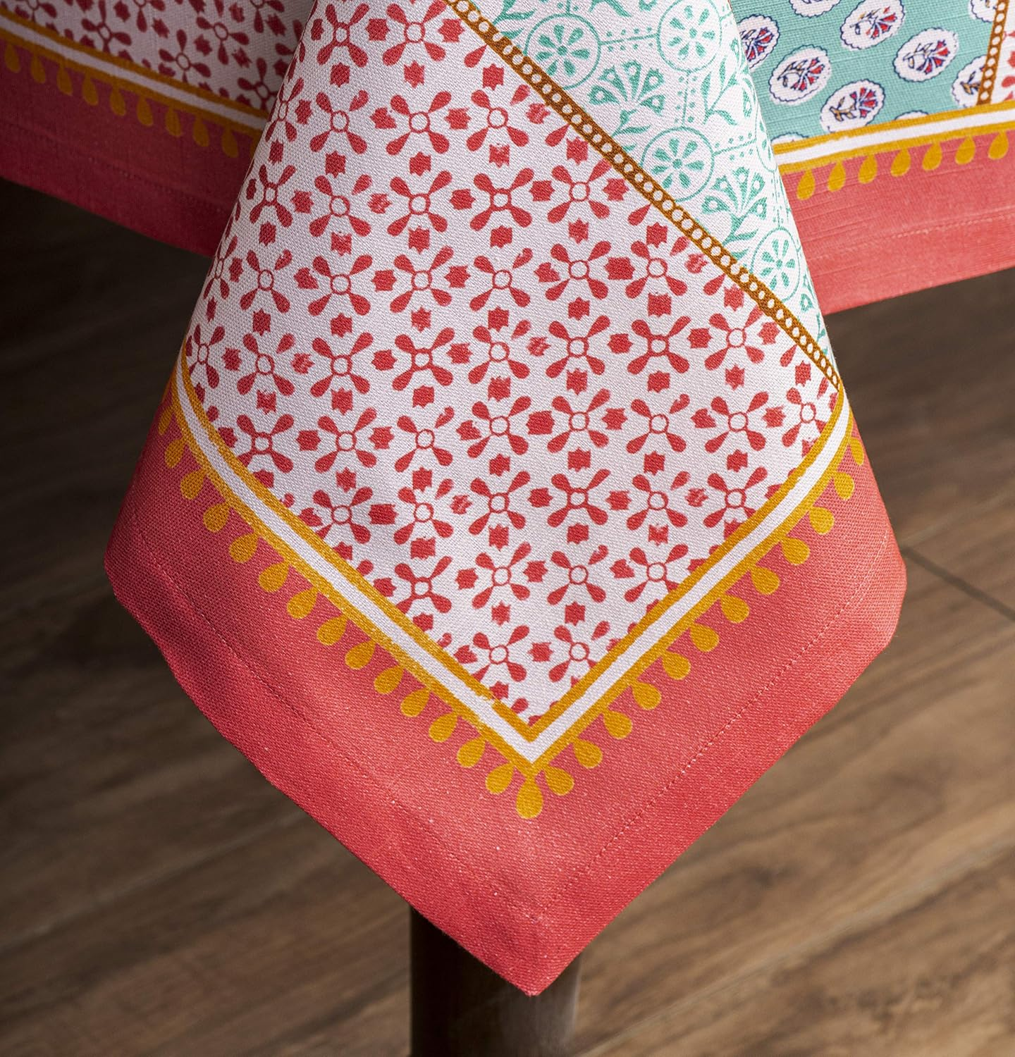 Maison D'Hermine Table Cloth Rectangle Table 100% Cotton 60 X 108 Inches Tablecloth Reusable Decorative Everyday Use for Dining Room, Farmhouse, Home, Party, Festive & Wedding Spring Summer - Provence image number 2