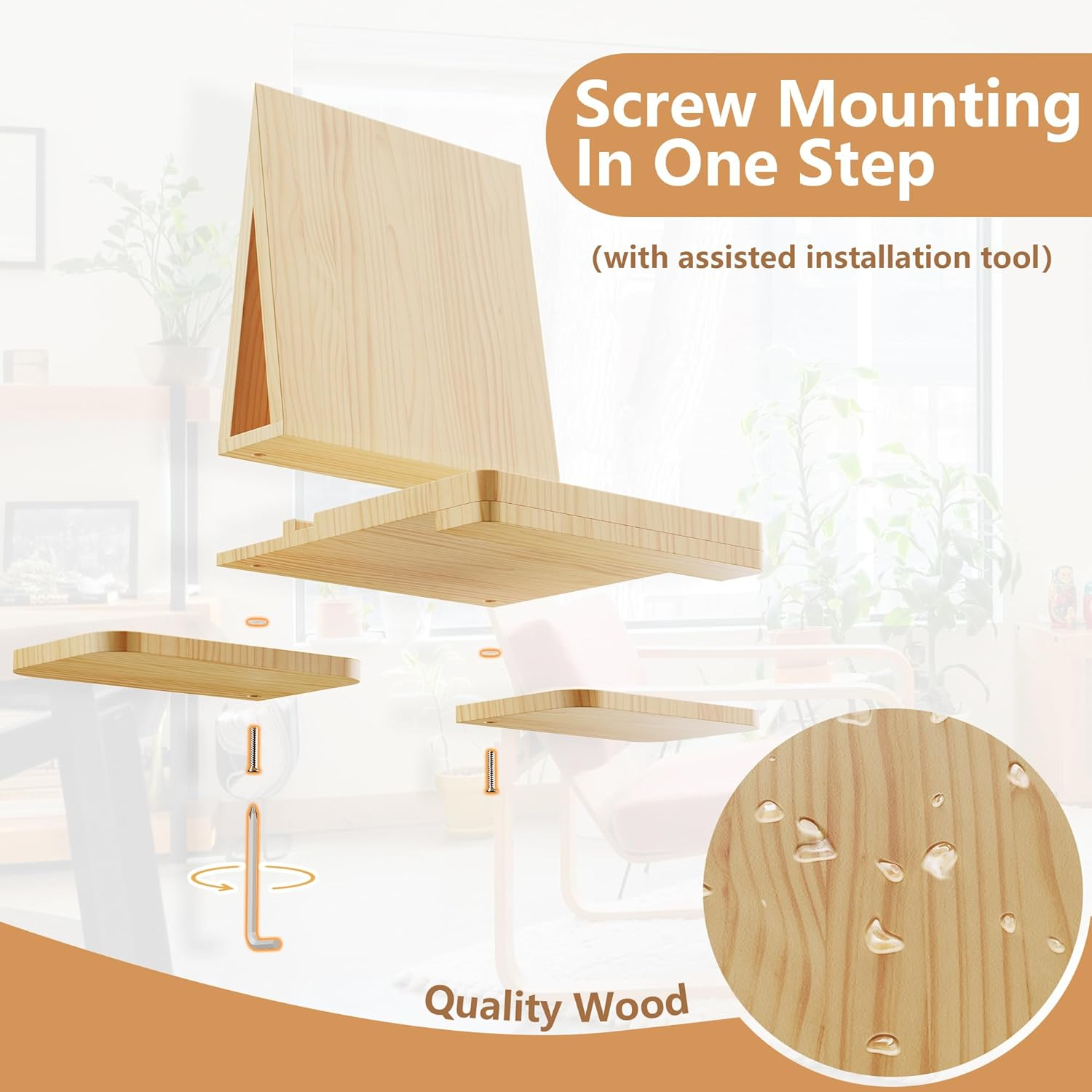 Triangle Book Holder Stand, Wooden Book Nook Reading Valet, Book Rest with Cup, Glasses & Pen Holder, YITOBA Book Display Stand for Reading in Bed, Coffee and Book Lovers (Yellow) - Yellow image number 4