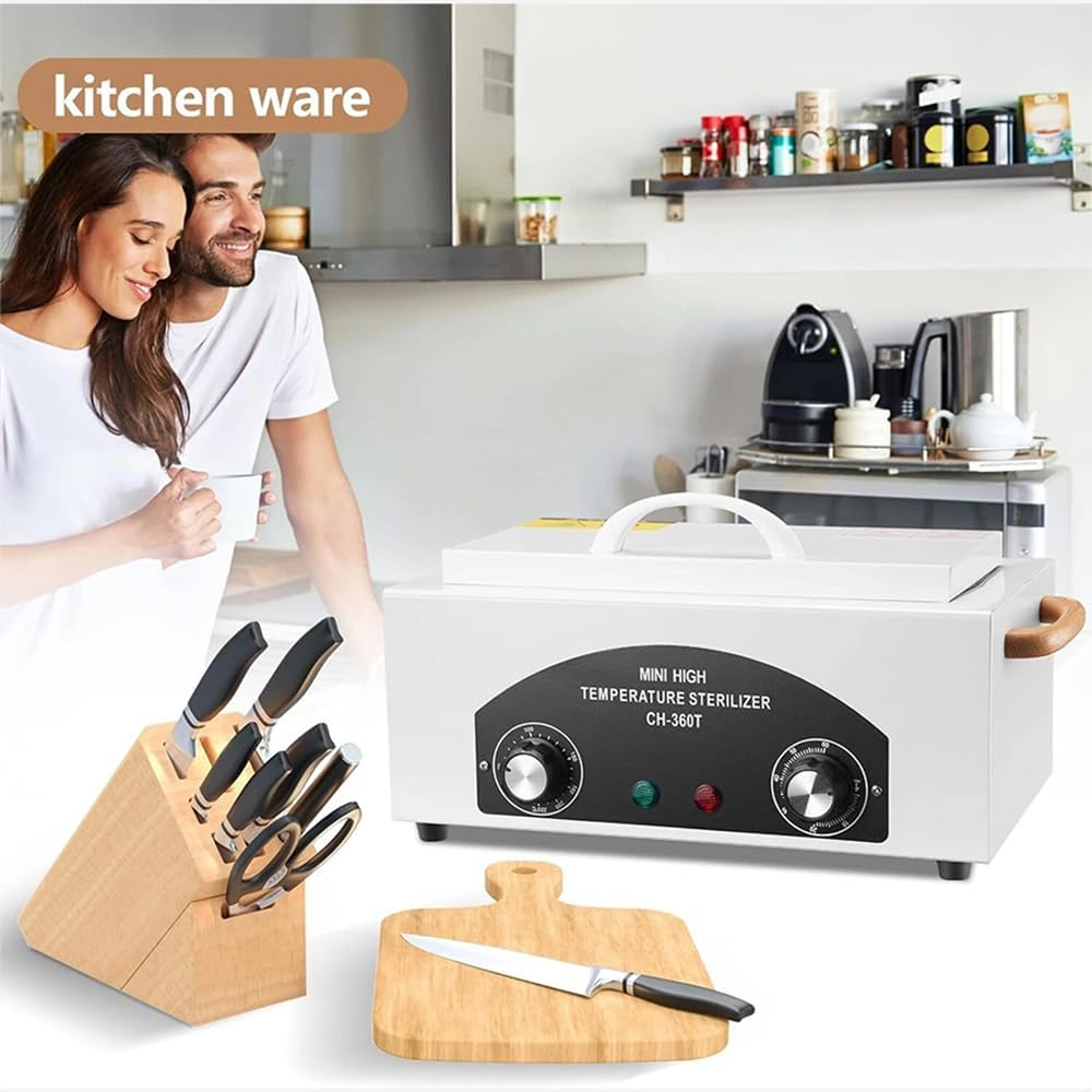 Partsable 2L 220V Dry Heat Sterilizer High Temperature Nail Tool Sterilizer W/Timer CH-360T Salon Equipment for Sundry Beauty Hair Metal Tools 300W with Handle image number 5