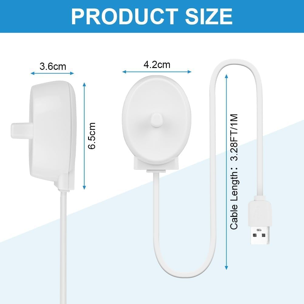 USB Electric Toothbrush Charger for Braun Oral B 3757 Charger, Replacement USB 3757 Compatible with Braun Oral B Electric Toothbrush IO 3 4 5 6,3757,OEM Charging Base Portable. image number 2