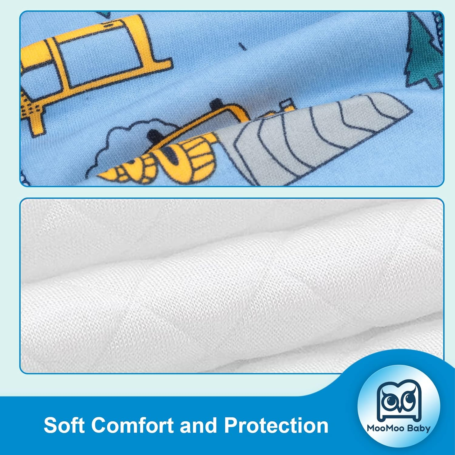 Moomoo Baby Potty Training Pants 4 Packs Absorbent Vehicle Training Pants for Boys and Girls 2T image number 2