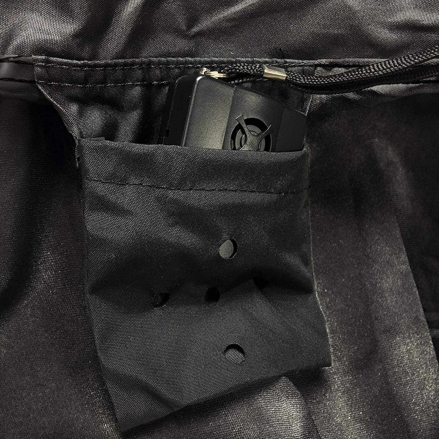 Dowco Guardian by - Weatherall plus Indoor/Outdoor Motorcycle Cover - Reflective - Waterproof - UV Protection - Heat Safe - Moisture Guard Vent - Black - XL - EZ Zip Motorcycle Cover [ 50020-00 ] image number 6