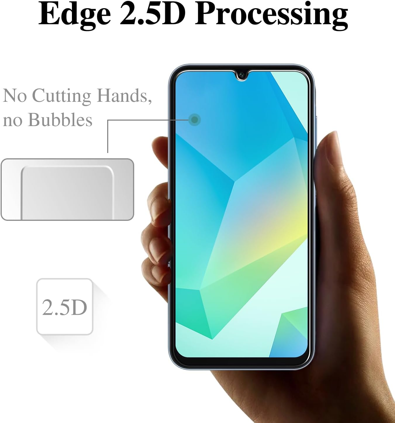 Pokolan 3 Pack Screen Protector for Samsung Galaxy A16 5G / 4G Tempered Glass, 9H Hardness, Case Friendly, anti Scratch, No Bubbles, Easy to Install image number 6