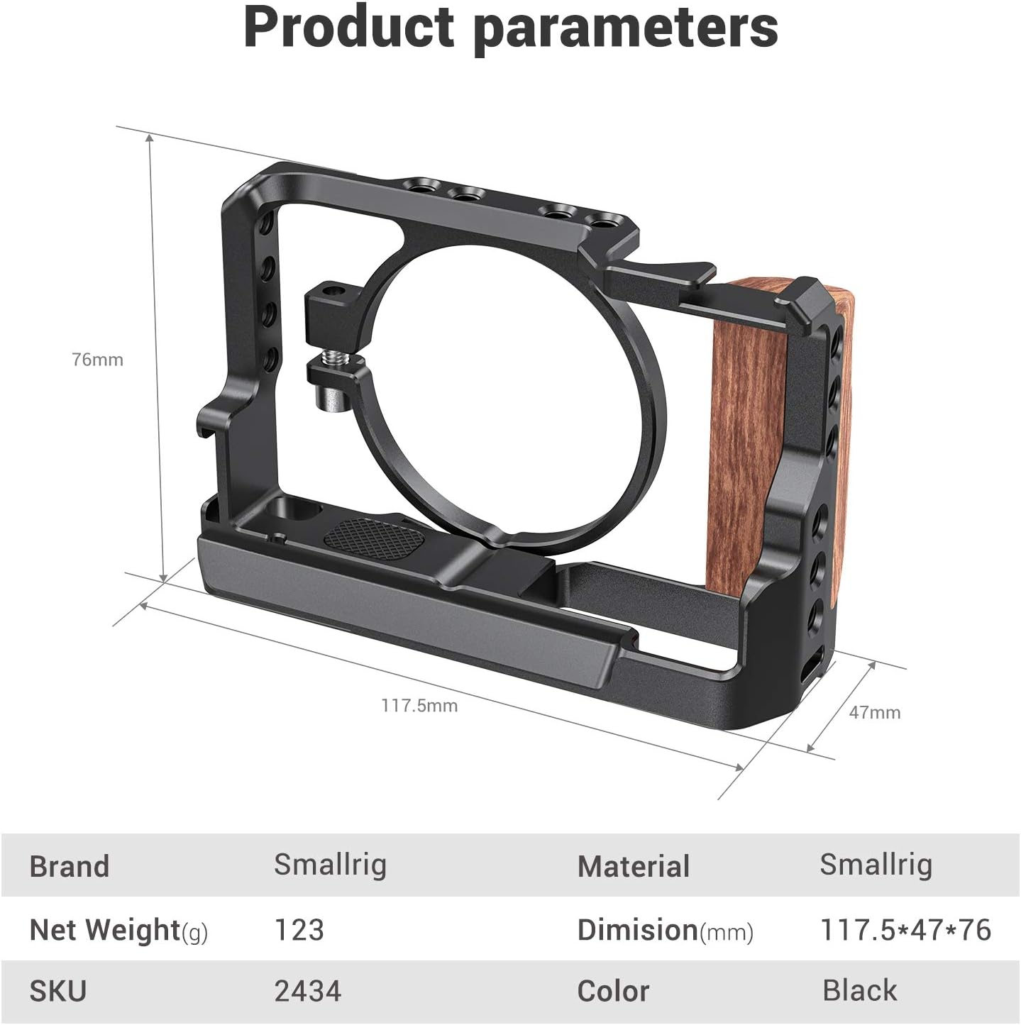 SMALLRIG Cage for Sony RX100 VII and RX100 VI Camera - CCS2434 image number 1
