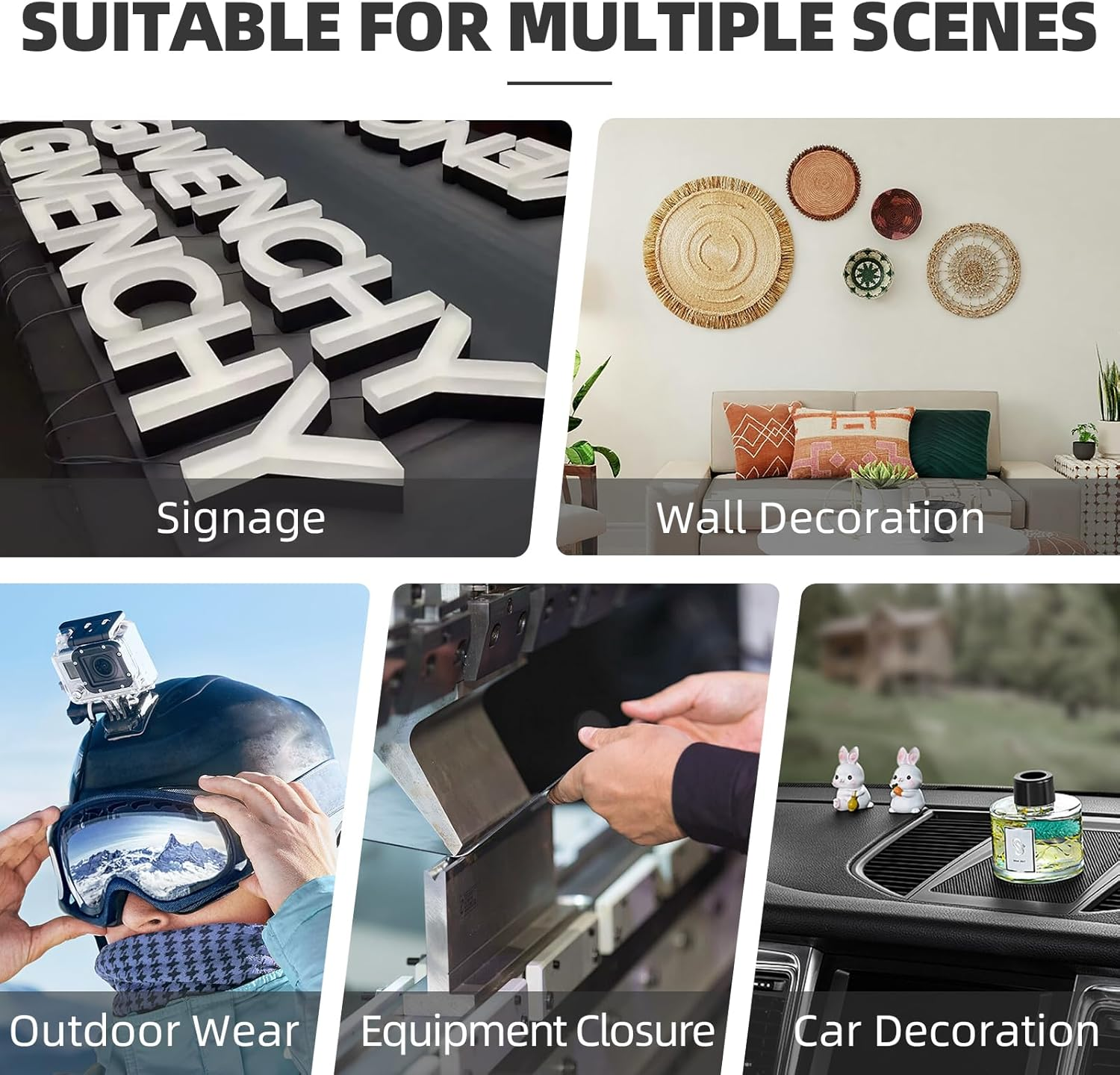 Bulina Dual Lock SJ3560 25Mm X 1.9M Clear 1 Pack Reclosable Fastener Mounting Tape Interlocking Mushroom Shaped Strong Adhesive Hook Lock Sticky Tape for Indoor and Outdoor image number 4