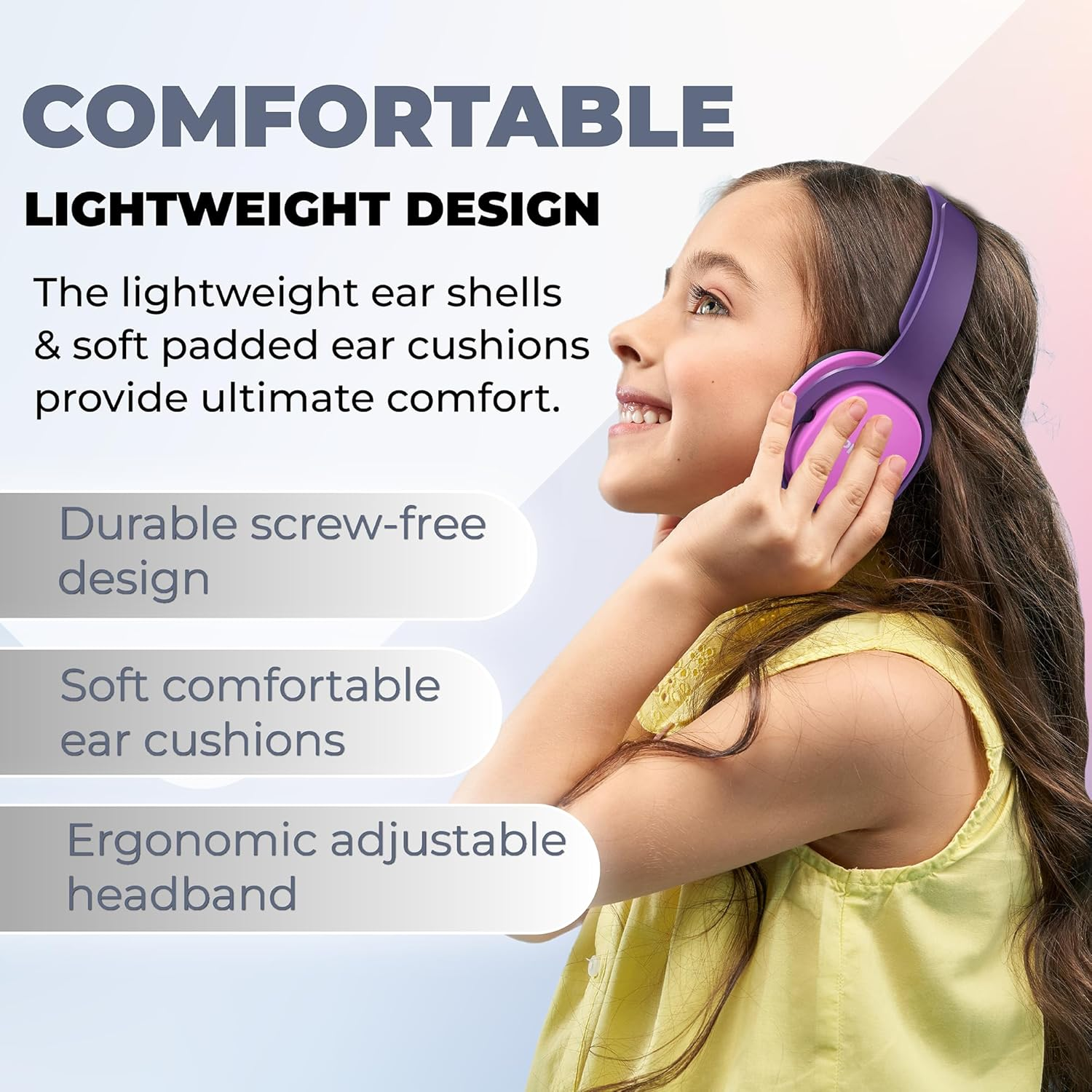 Philips SHK2000PK Kids Over-Ear Noise-Isolating Headphones, Maximum Volume Limited - Pink image number 2