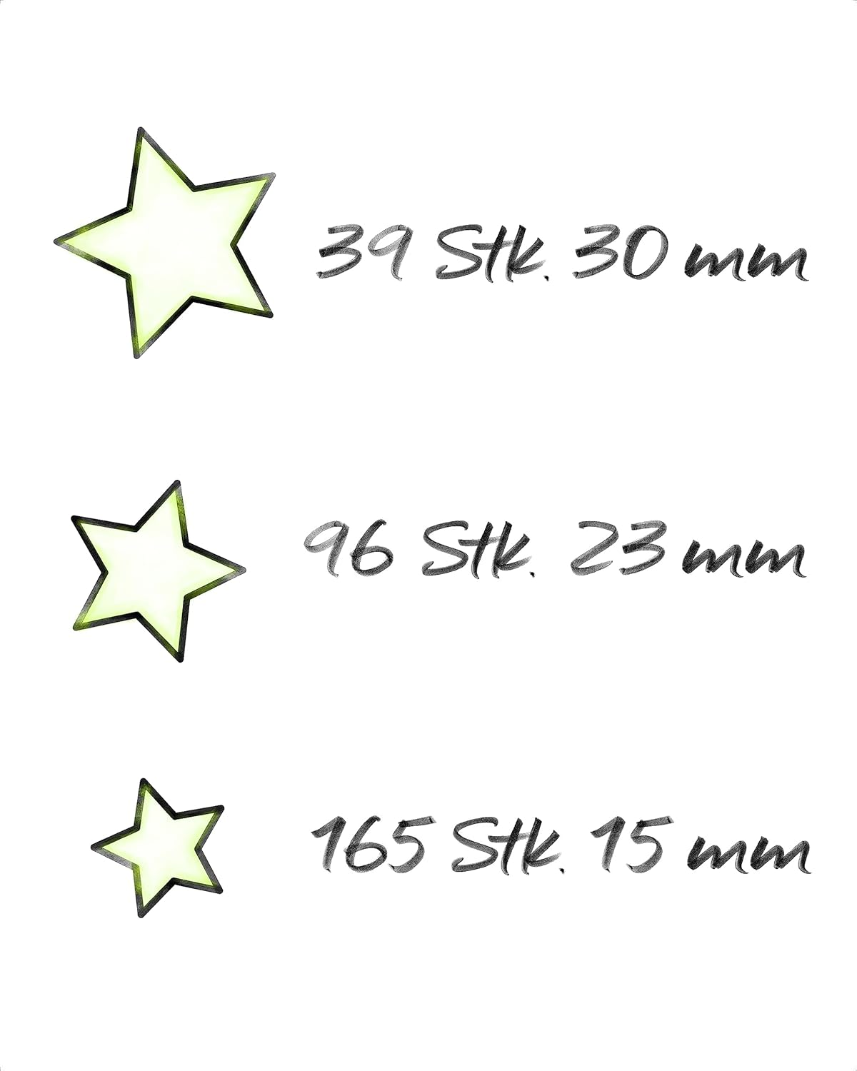 Wandfee Luminous Stars ☆☆ 300 ☆ Self-Adhesive Extra Strong Luminous Stars Starry Sky Stickers Children'S Room image number 1
