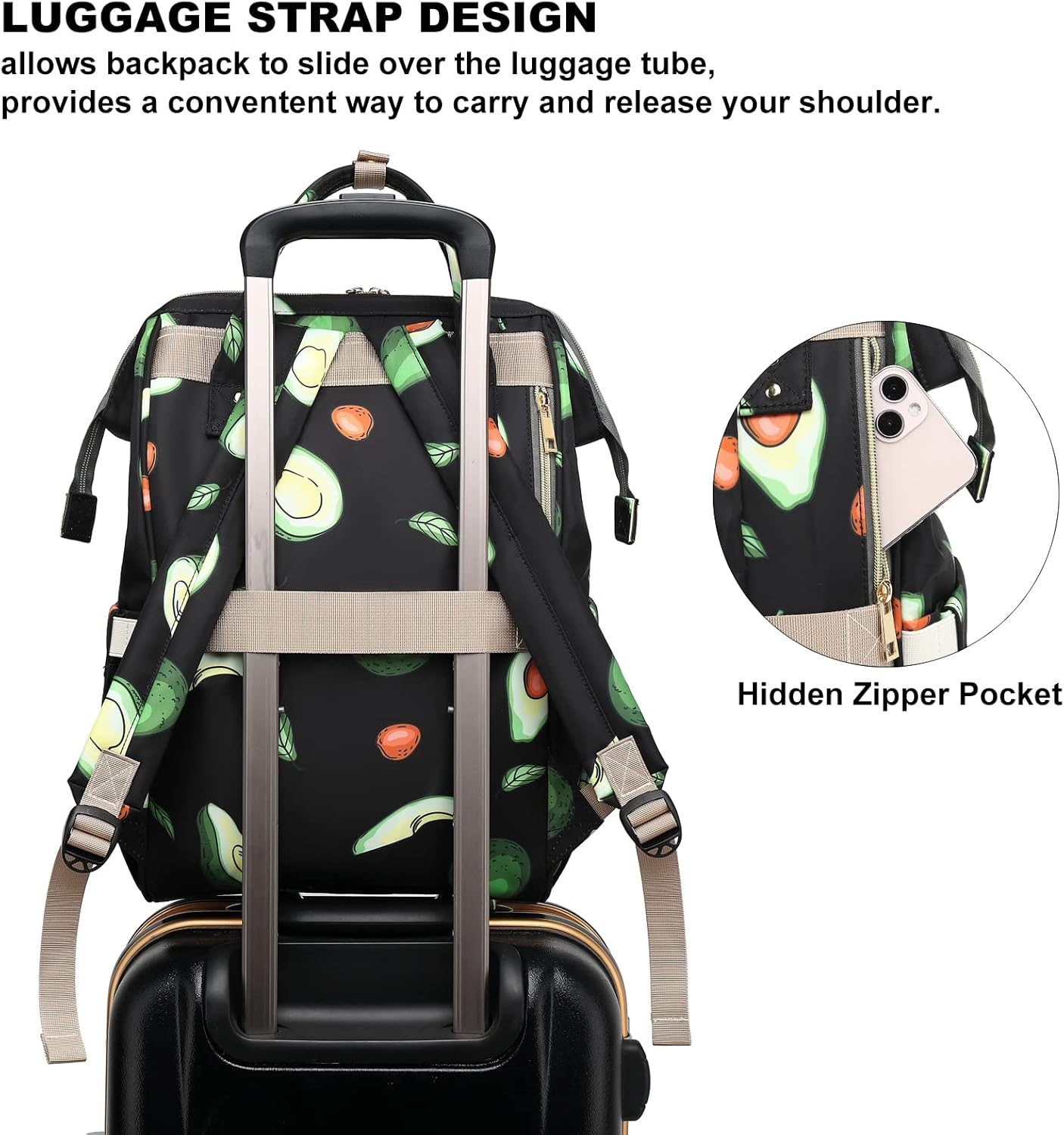 Laptop Backpack for Women, College Bookbag School Backpack Work Business Travel 15.6 Inch Computer Backpacks image number 4