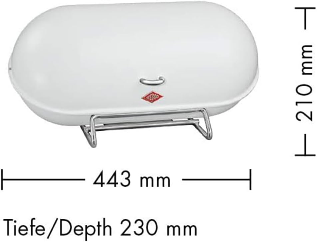 WESCO Breadboy Bread Bin with Rattle-Free Swivel Lid in Red, Powder-Coated Sheet Steel, Ventilation Holes and Sturdy Handle image number 3