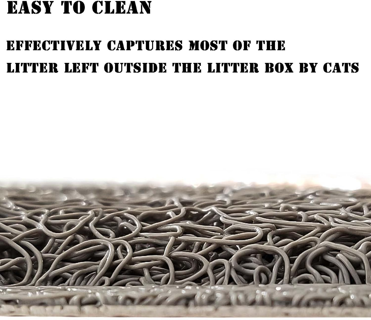 Cat Litter Mat,Large Non-Slip Kitty Litter Mat,23''&times;17''Litter Mat for Litter Box,Cat'S Paw Shape Cat Litter Mat Litter Trapping Mat,Traps Litter from Litter Box Easy to Clean image number 3