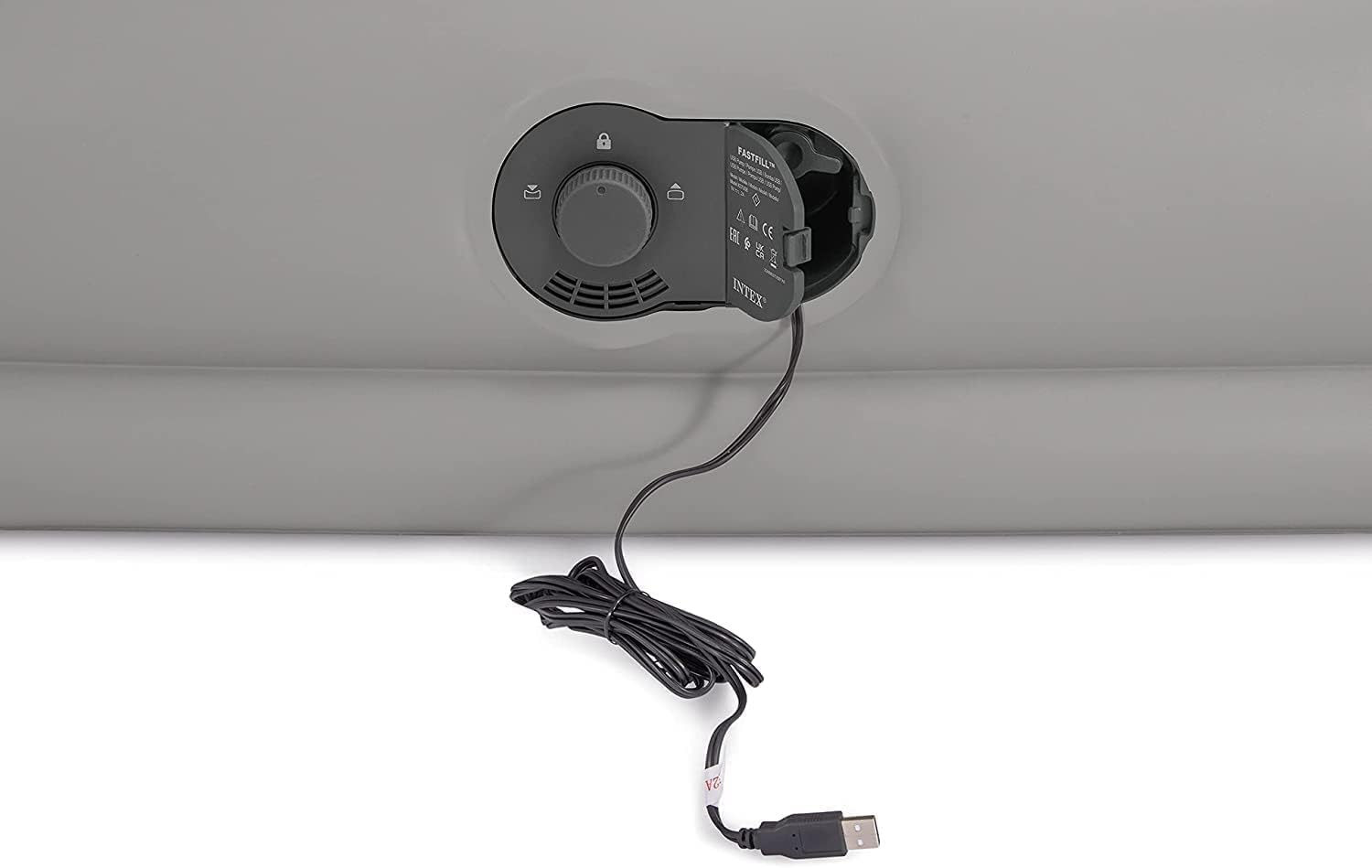 INTEX 64114 - Queen Dura-Beam Prestige Airbed W/Fastfill USB Pump, Size 1.52Mx2.03Mx30Cm image number 3