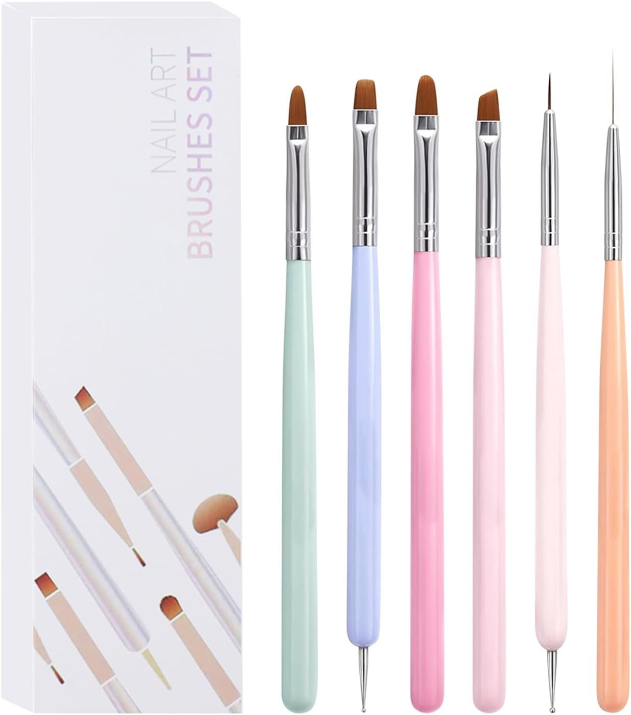 GEUGECY Nail Paint Pens - Gel Nail Polish Pens - Rhinestone Picker Double-Headed Manicure Tool Set for Women Salon Home Outdoor Professional Daily Studios Indoor UV Gel Travel image number 5