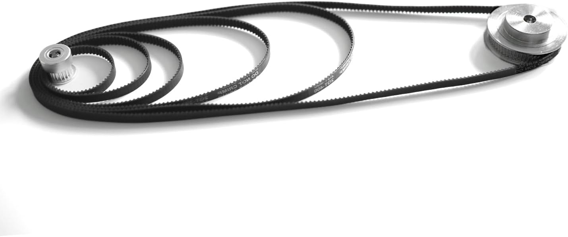 Lokkr 6PCS 3D Printer Timing Belt 2GT-6 Closed Loop Rubber Belt Set, Synchronous Closed Timing Belt, Perimeter 110Mm, 158Mm, 200Mm, 300Mm, 400Mm, 610Mm Width 6Mm for CNC Machine, Motor Belt, 3D Printer - 6Mm 20T Gt2 Timing Pulley image number 5