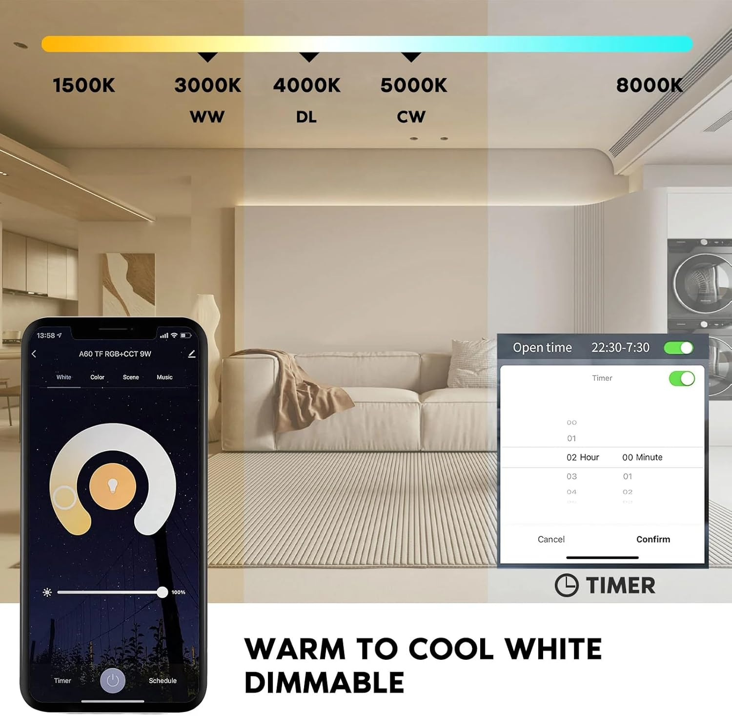 7Pandas PAR38 LED Color Changing Flood Light Bulb with Remote Control, 60W Equivalent 950LM, Dimmable RGB Colored Light Bulbs Compatible with Alexa & Google Assistant, 2Pack