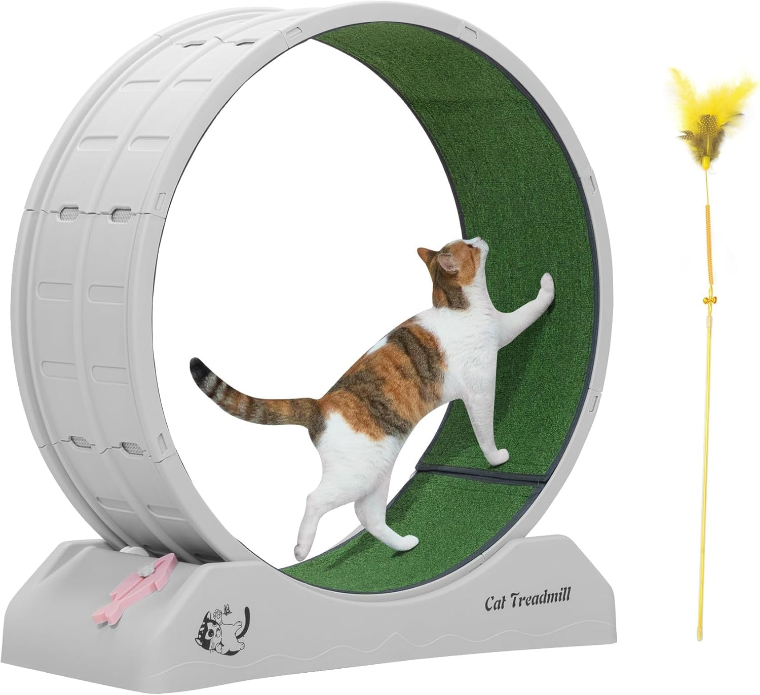 Cat Wheel Exerciser Cat Treadmill Cat Wheels for Indoor Cats Exercise Wheel Indoor Cat Running Wheels for Indoor Cats Grey image number 5