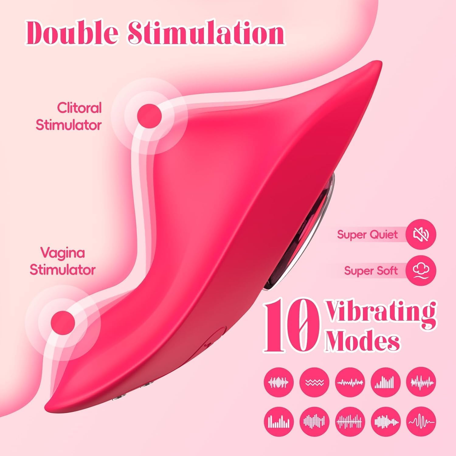 LONZYON Remote Control Vibrator Couples Sex Toys, App Cellphone Wearable Couple Vibrator with Remote, Vibrating Panties with 10 Vibration Settings, Mini Bullet Vibrator for Women (Pink) image number 2