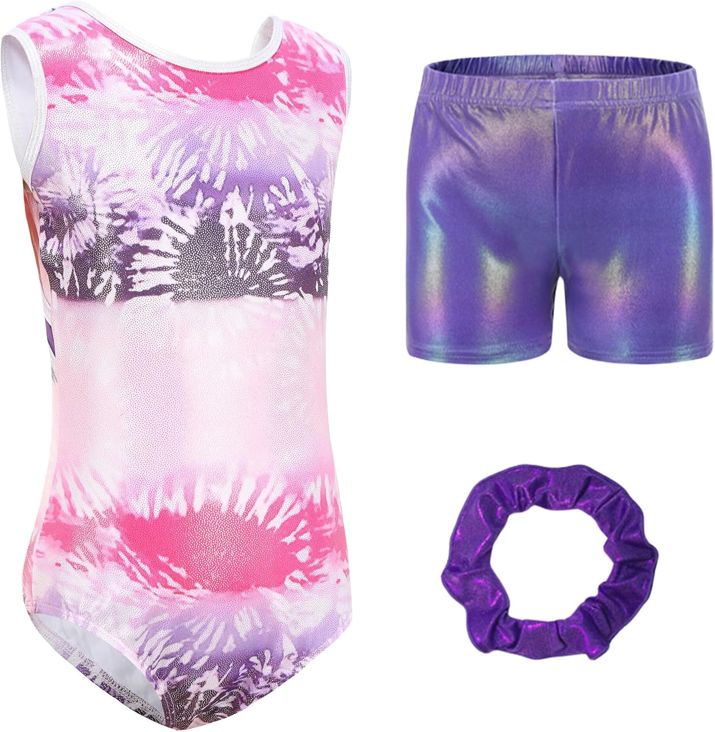 KEOYA Gymnastics Leotard for Kids Girls Athletic Dance Leotards Sparkle Toddler Gymnastics Bodysuit Ballet Dance Wear image number 1