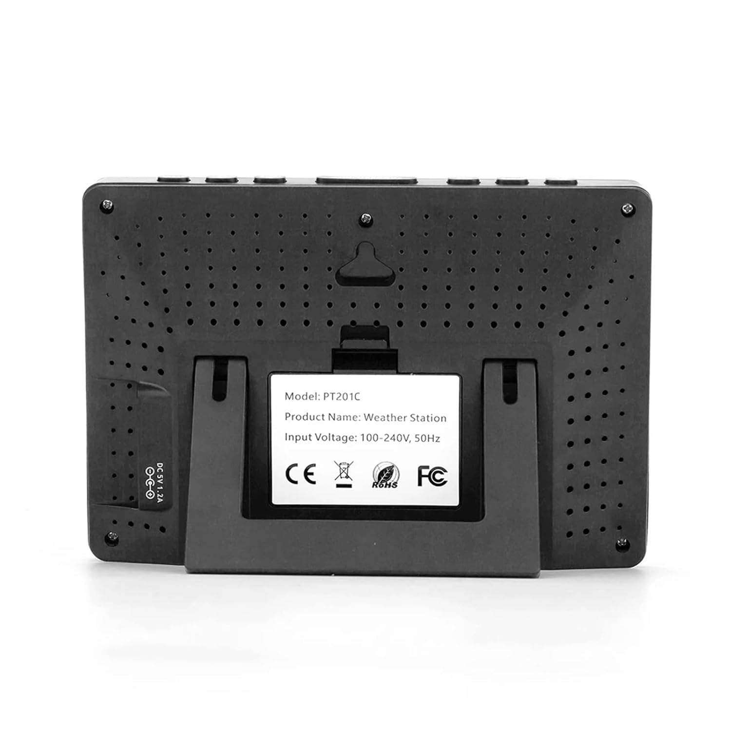 PT201C Digital Alarm Wall Clock Wifi Weather Station In/Outdoor Temperature Humidity Moon Phase Forecast -40℃ image number 3