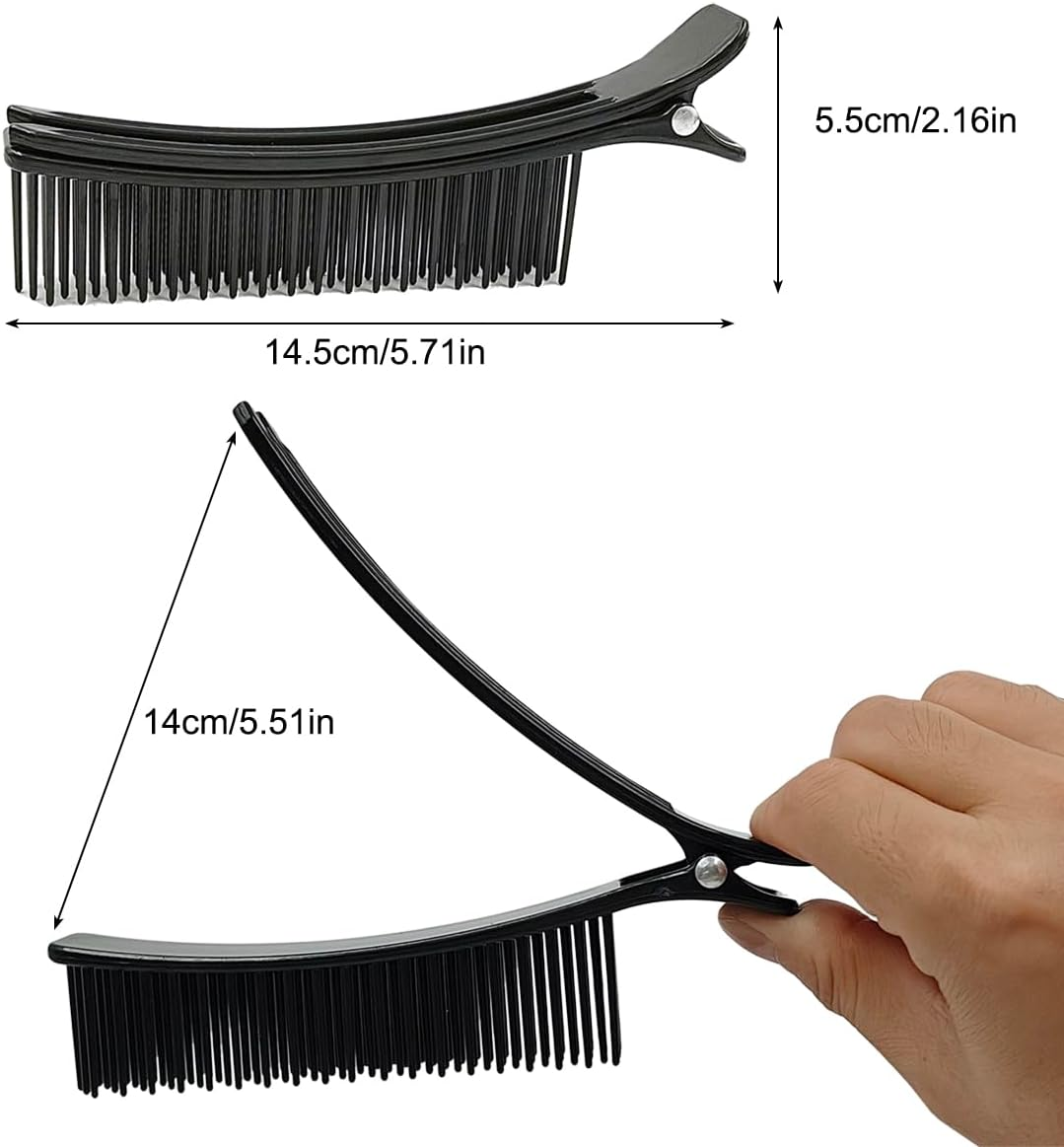 4PCS Styling Hair Grip Alligator Clips, Sonku Hair Clips for Easy Styling, Sectioning