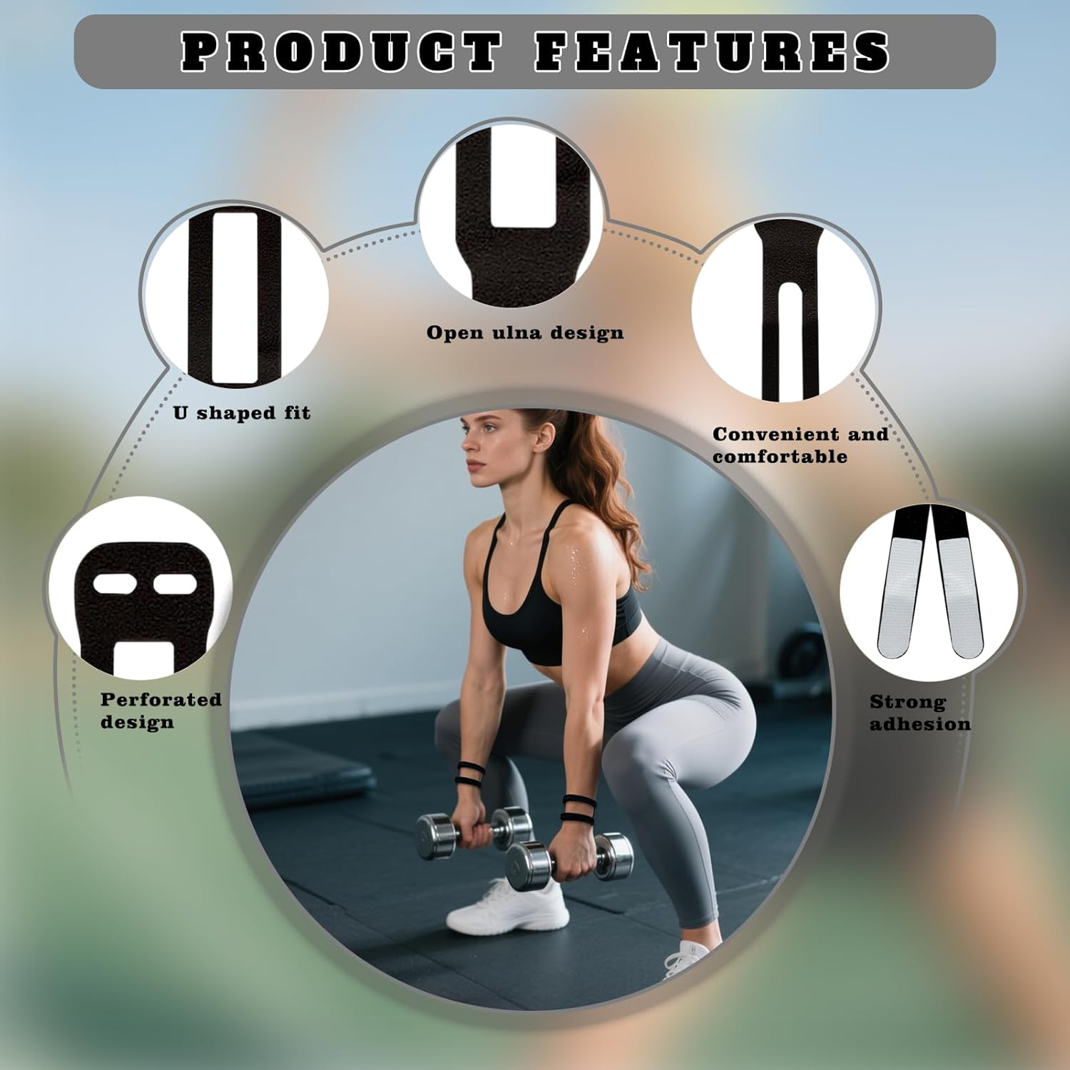 3 Pcs Black Wrist Brace Set - Adjustable Support Strap with Secure Fit, Hand & Wrist Stabilizer for Daily Activities, Versatile Band for Sports, Work, Gym & TFCC Support image number 5