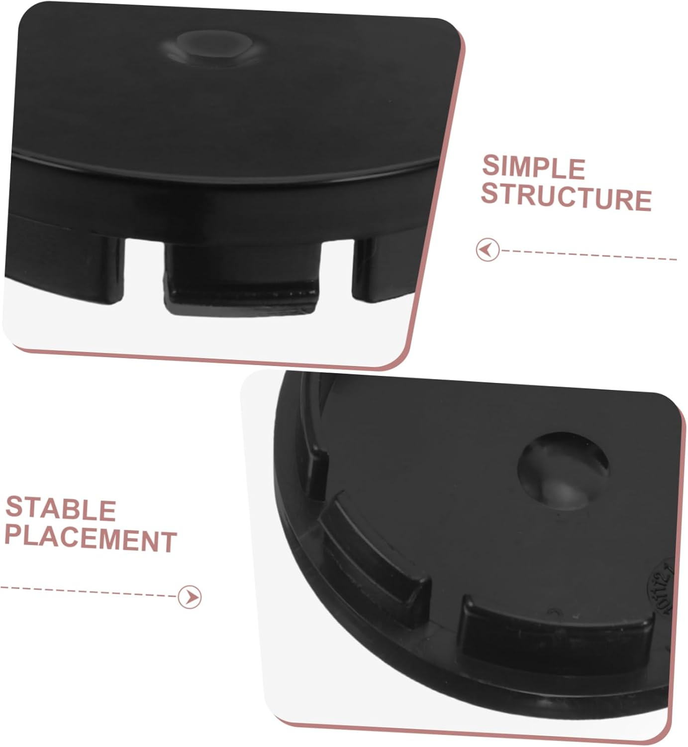 DINHEAROM 4Pcs Wheel Center Caps Plastic Hub Covers for Car Rim Modification Weather Resistant Easy to Install Automotive Wheel Center Hub Caps image number 5