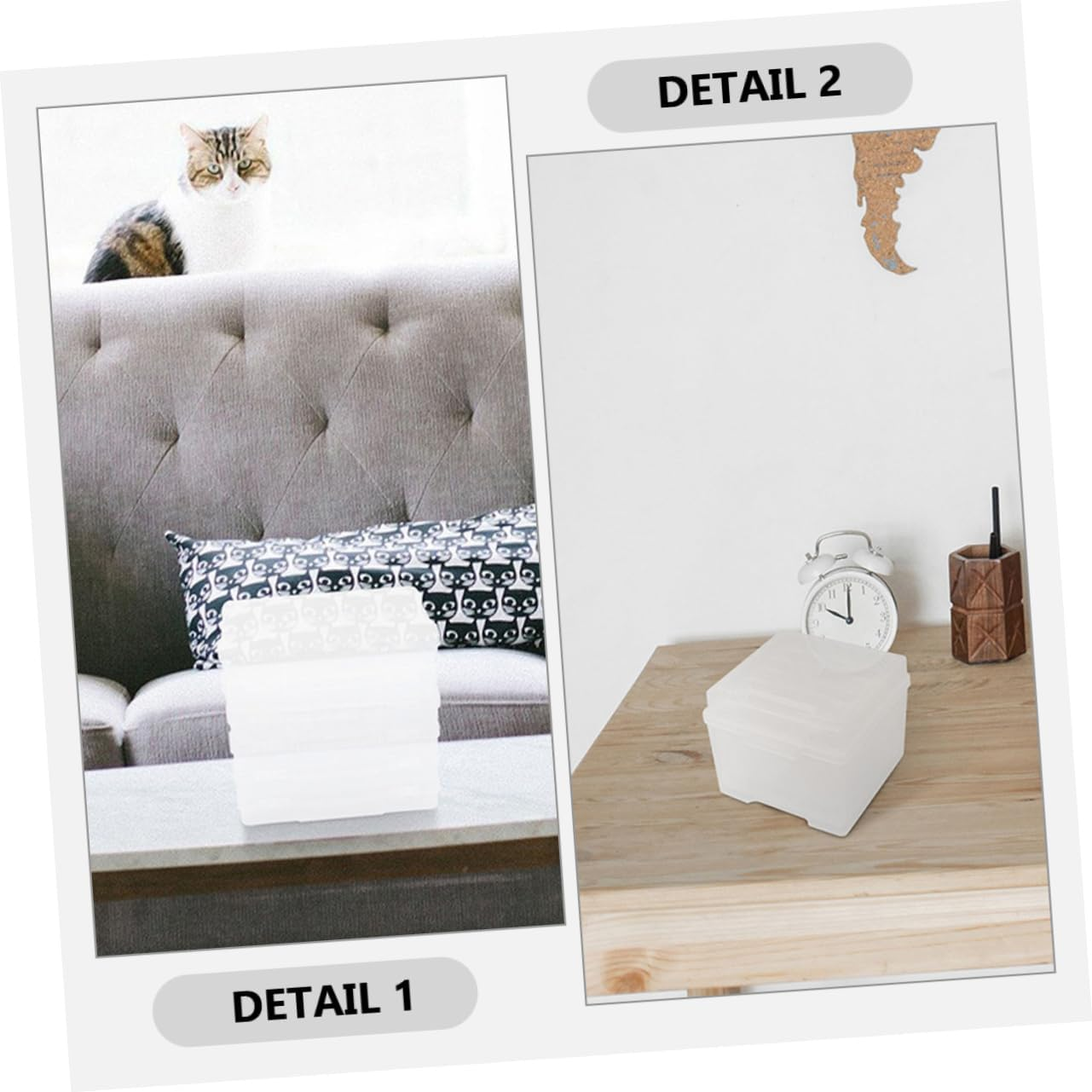 KOMBIUDA Sealing Cards Box Multi-Functional Photo Container Reusable Storage Box for Postcards Picture Holder Case image number 6